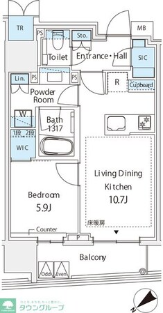 ミレアコート銀座プレミアの物件間取画像